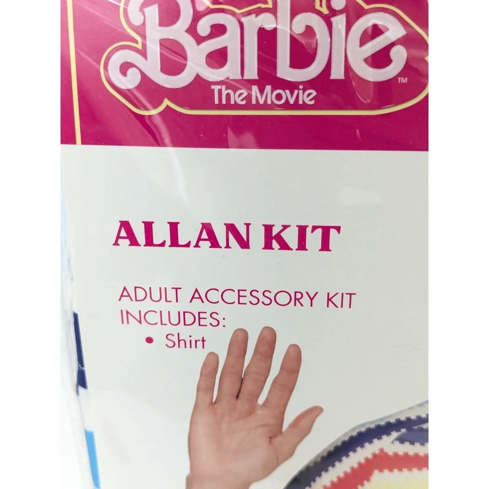 Barbie the Movie - Allan Costume Shirt Size Adult Large-XL Halloween NEW!